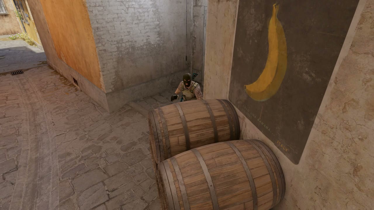Third-person view of the setup position