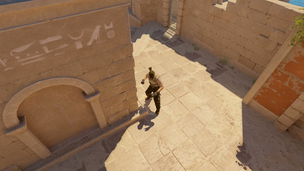 Third-person view of the setup position