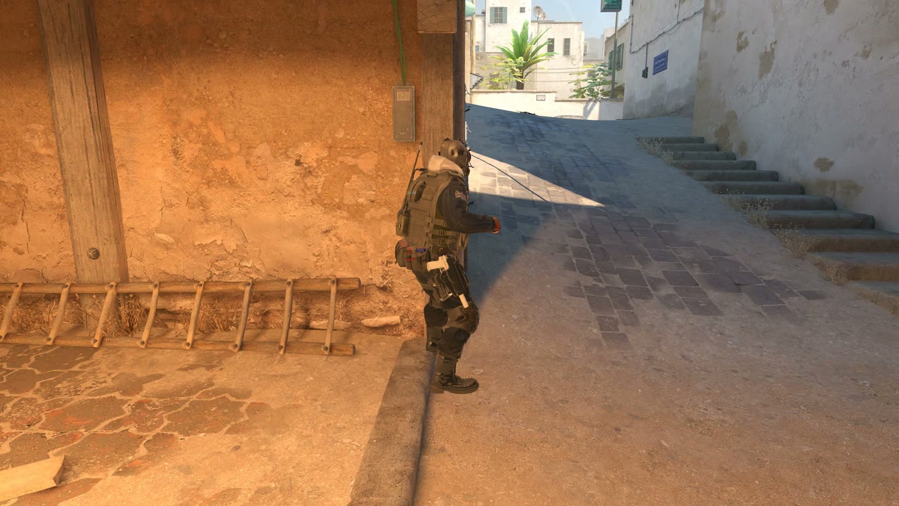 Third-person view of the setup position