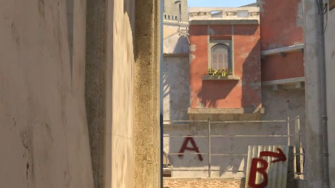 Close-up of the aim point just before the throw