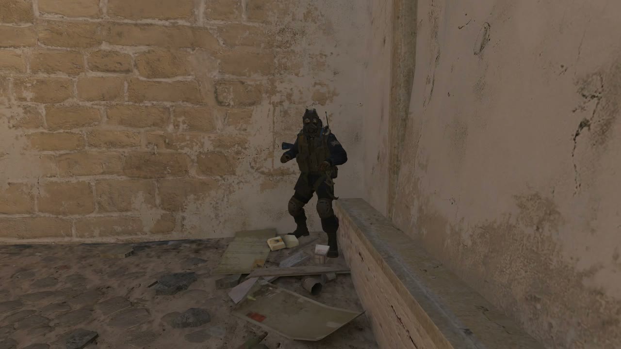 Third-person view of the setup position