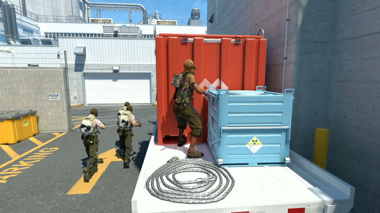 Third-person view of the setup position