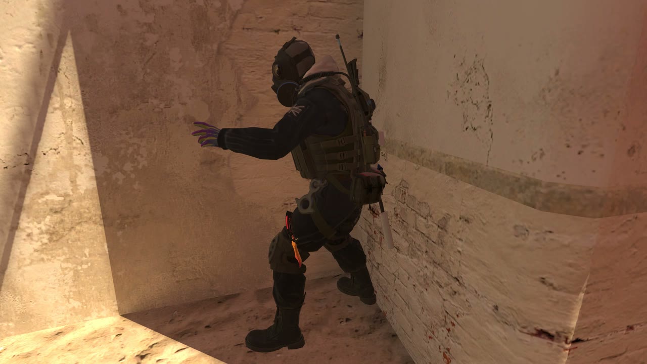 Third-person view of the setup position