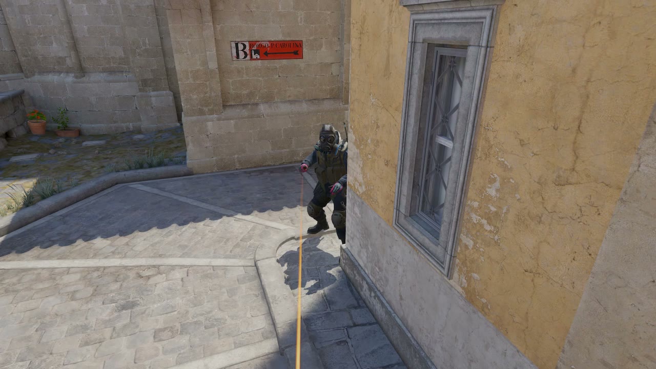 Third-person view of the setup position