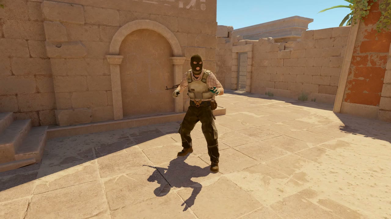 Third-person view of the setup position