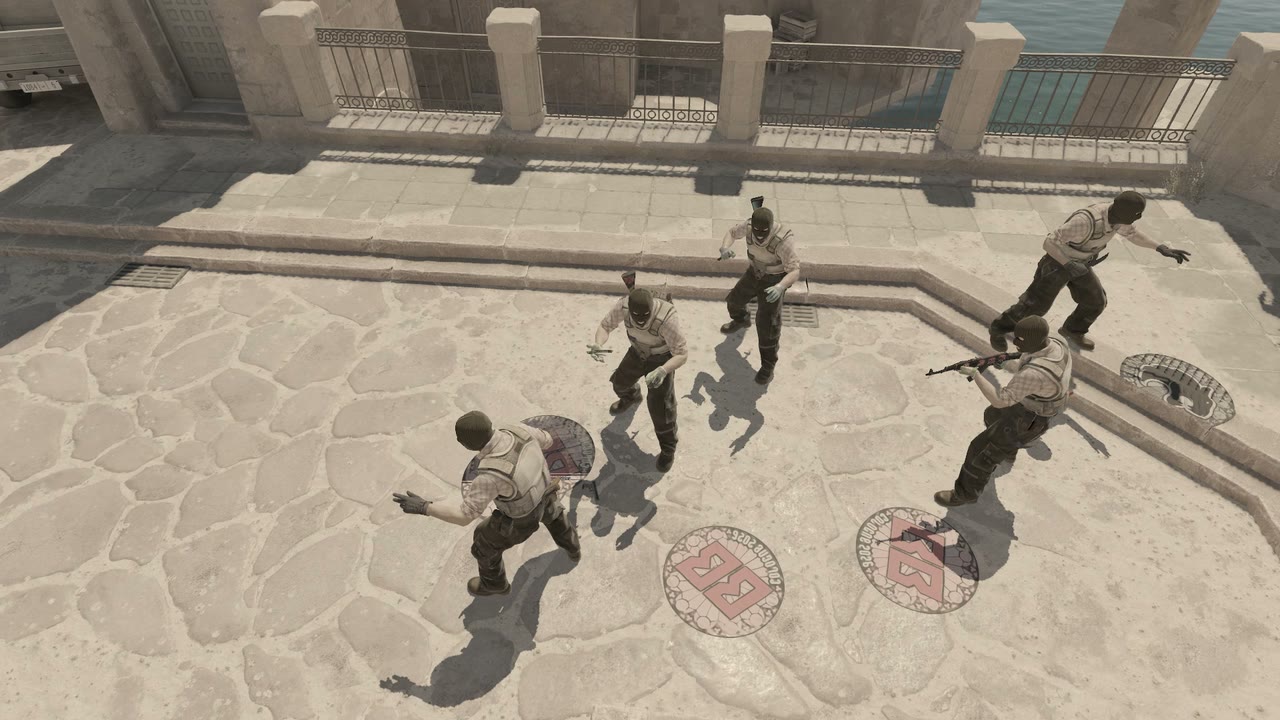 Third-person view of the setup position