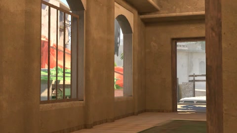 Close-up of the aim point just before the throw