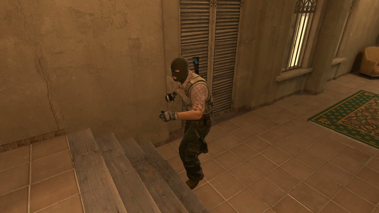 Third-person view of the setup position