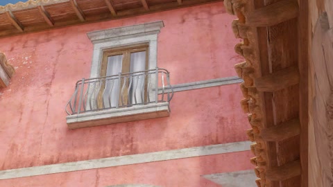 Close-up of the aim point just before the throw