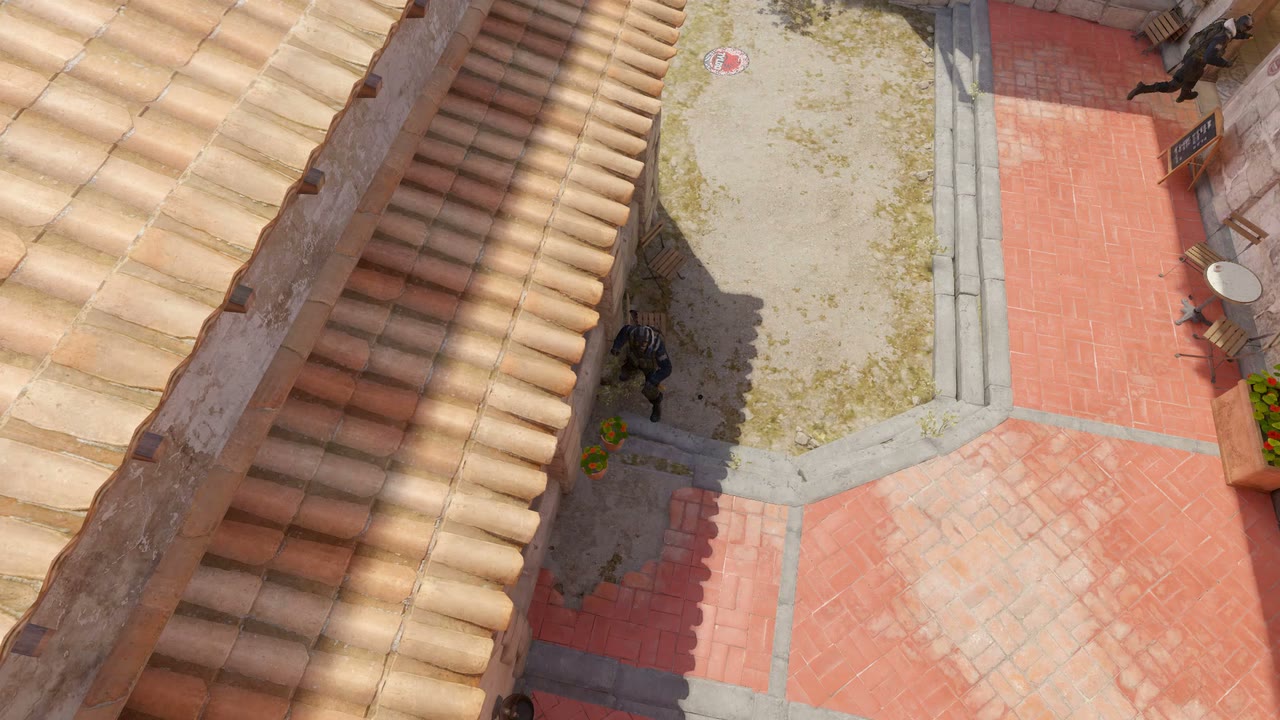 Third-person view of the setup position