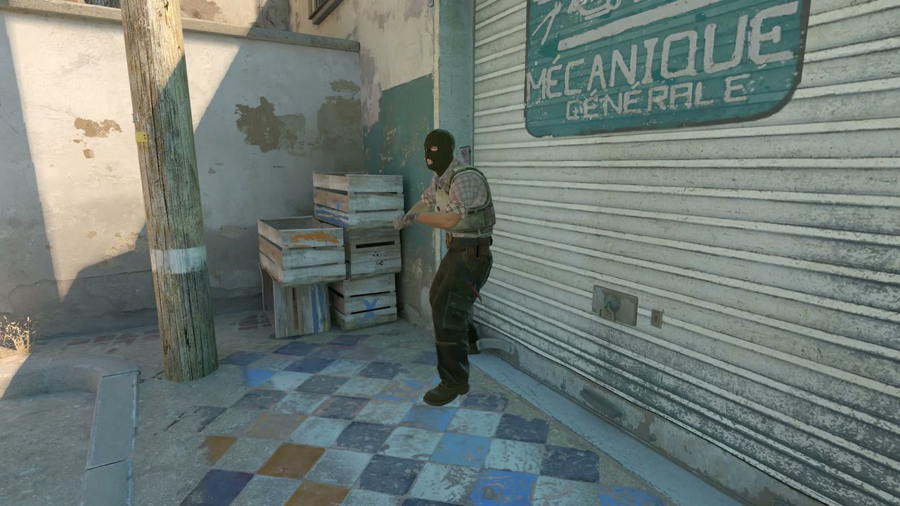 Third-person view of the setup position