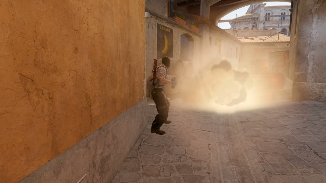 Third-person view of the setup position
