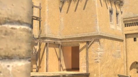 Close-up of the aim point just before the throw