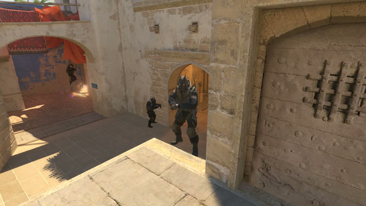 Third-person view of the setup position