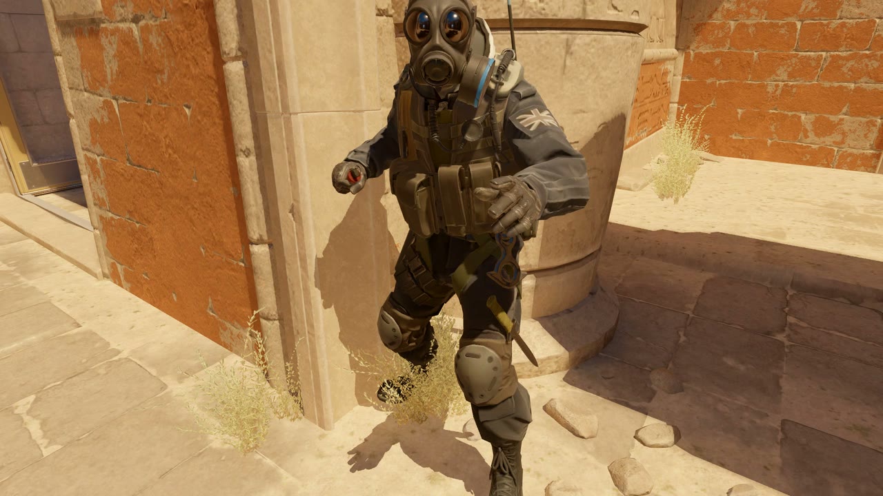 Third-person view of the setup position