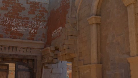 Close-up of the aim point just before the throw