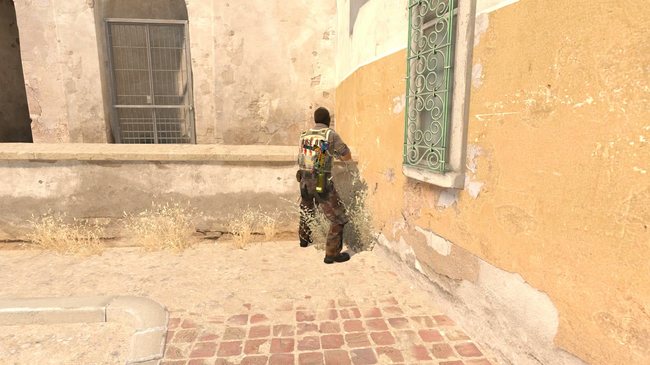 Third-person view of the setup position