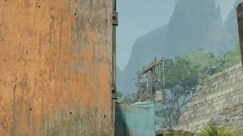 Close-up of the aim point just before the throw