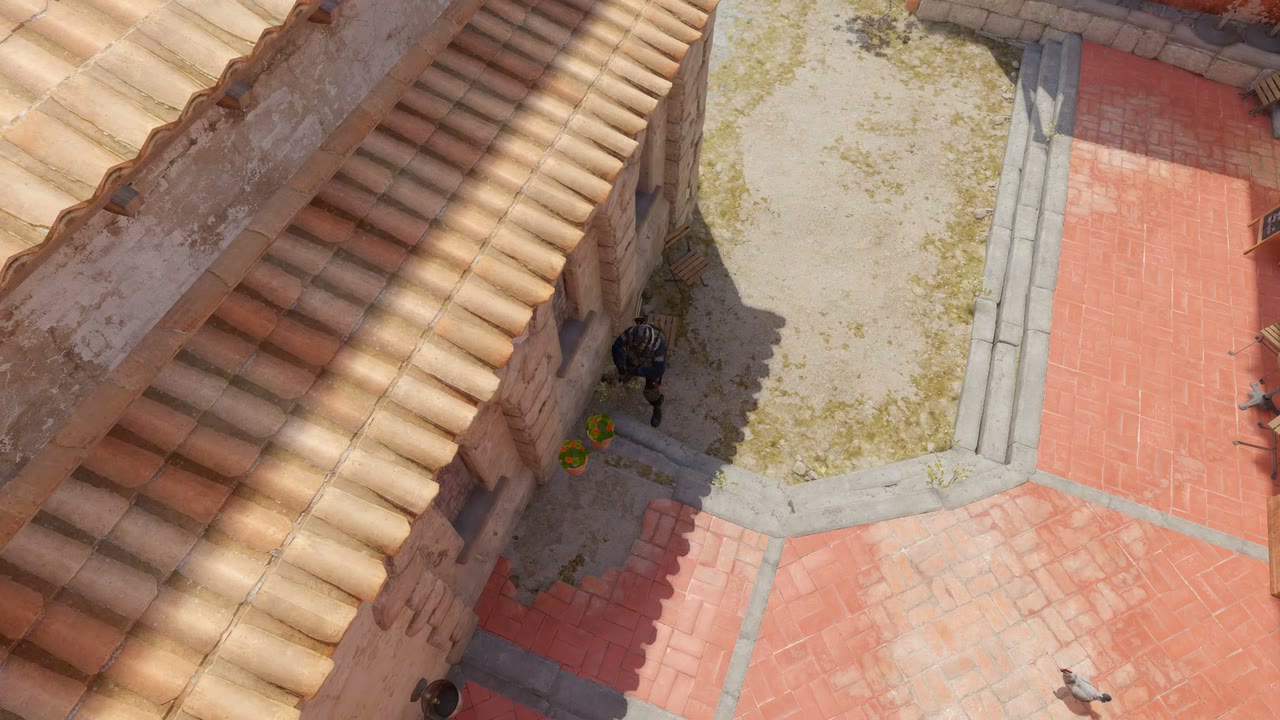 Third-person view of the setup position