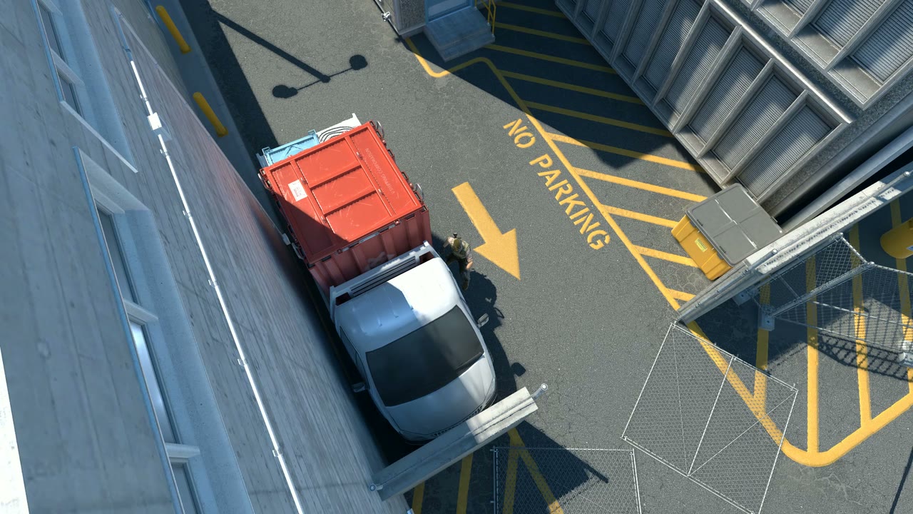 Third-person view of the setup position