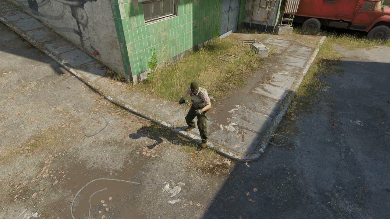 Third-person view of the setup position