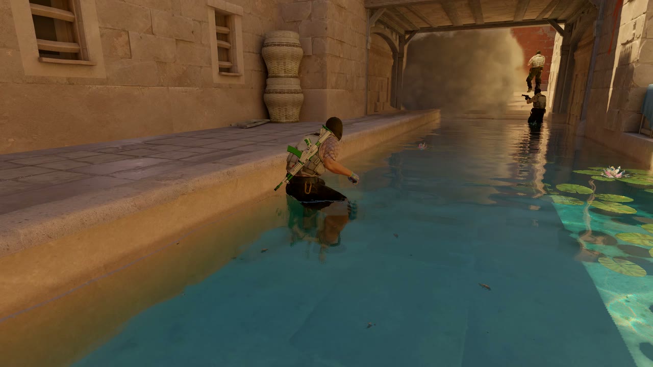 Third-person view of the setup position
