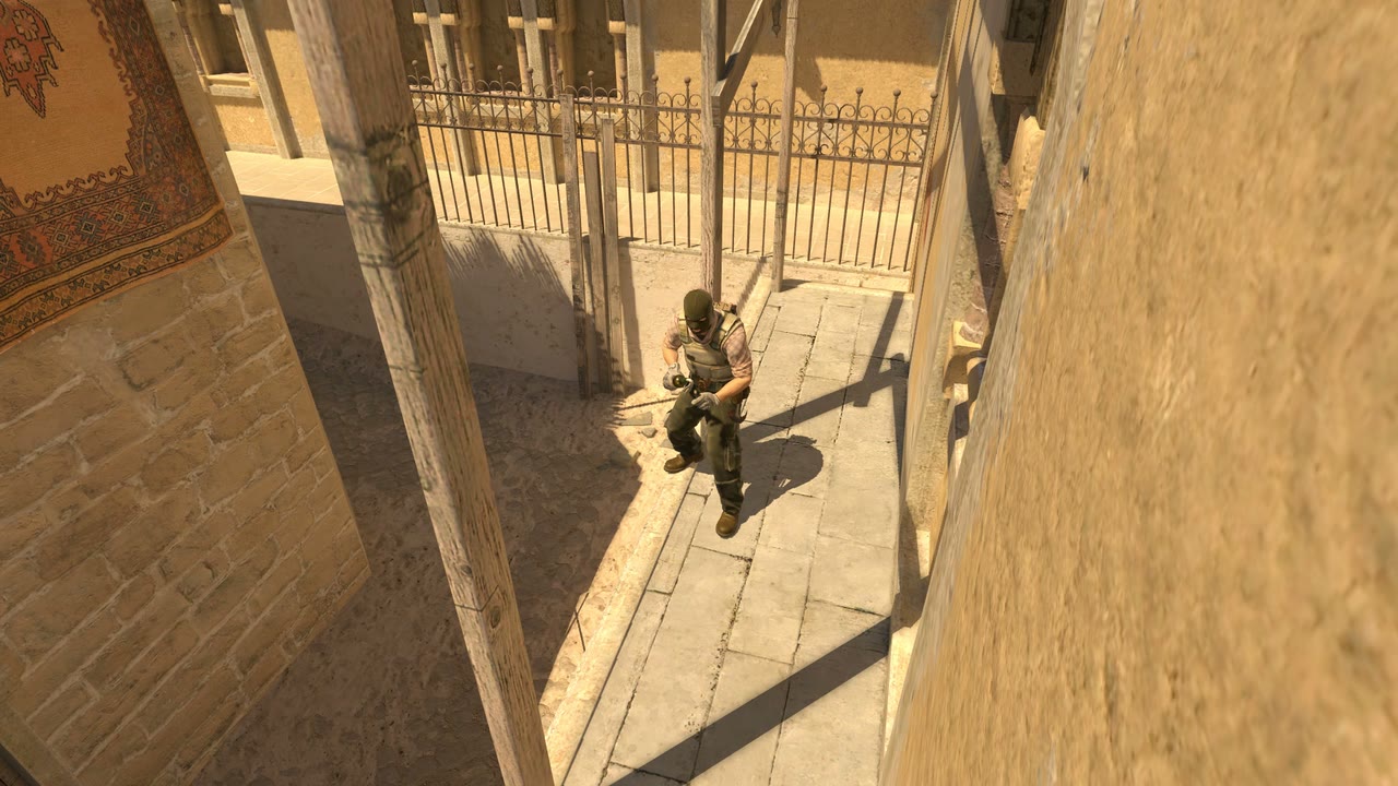 Third-person view of the setup position