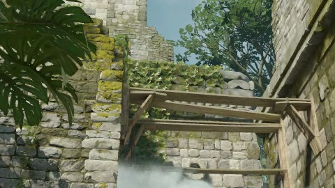 Close-up of the aim point just before the throw