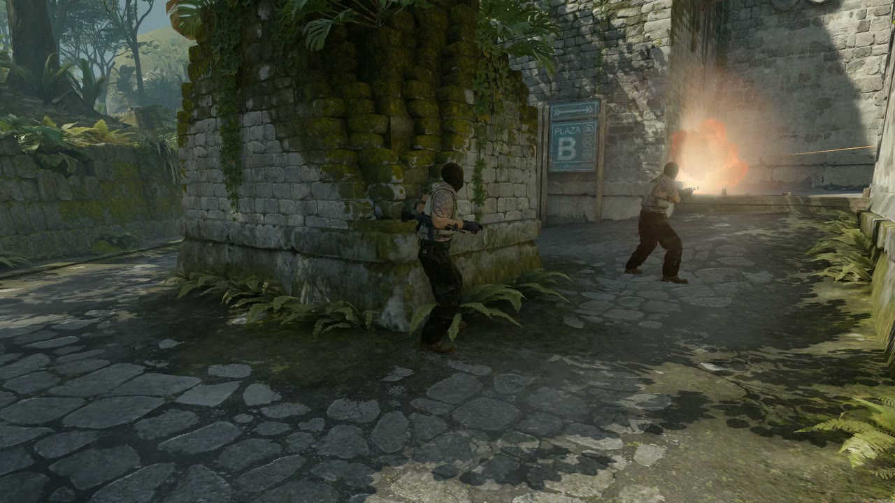 Third-person view of the setup position