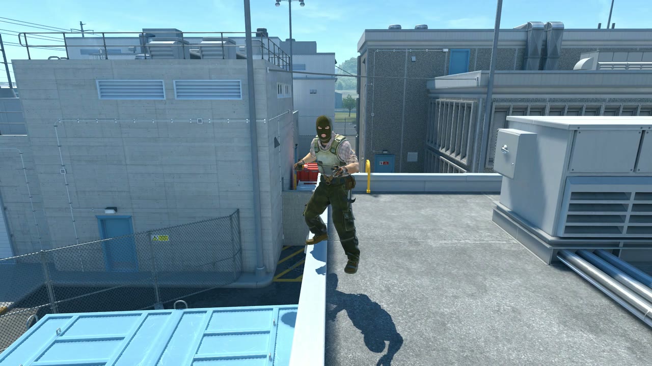 Third-person view of the setup position