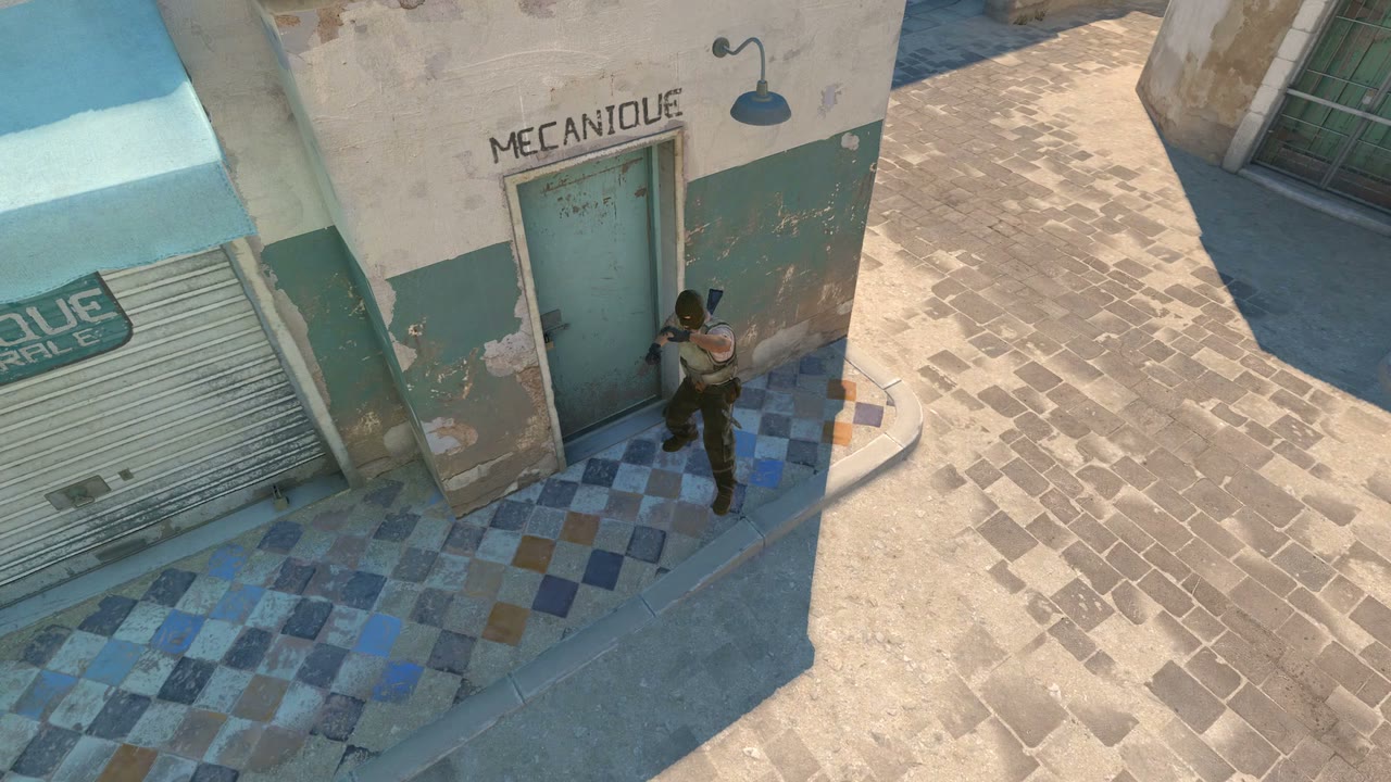 Third-person view of the setup position
