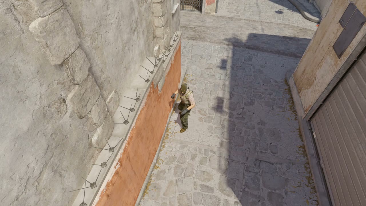 Third-person view of the setup position