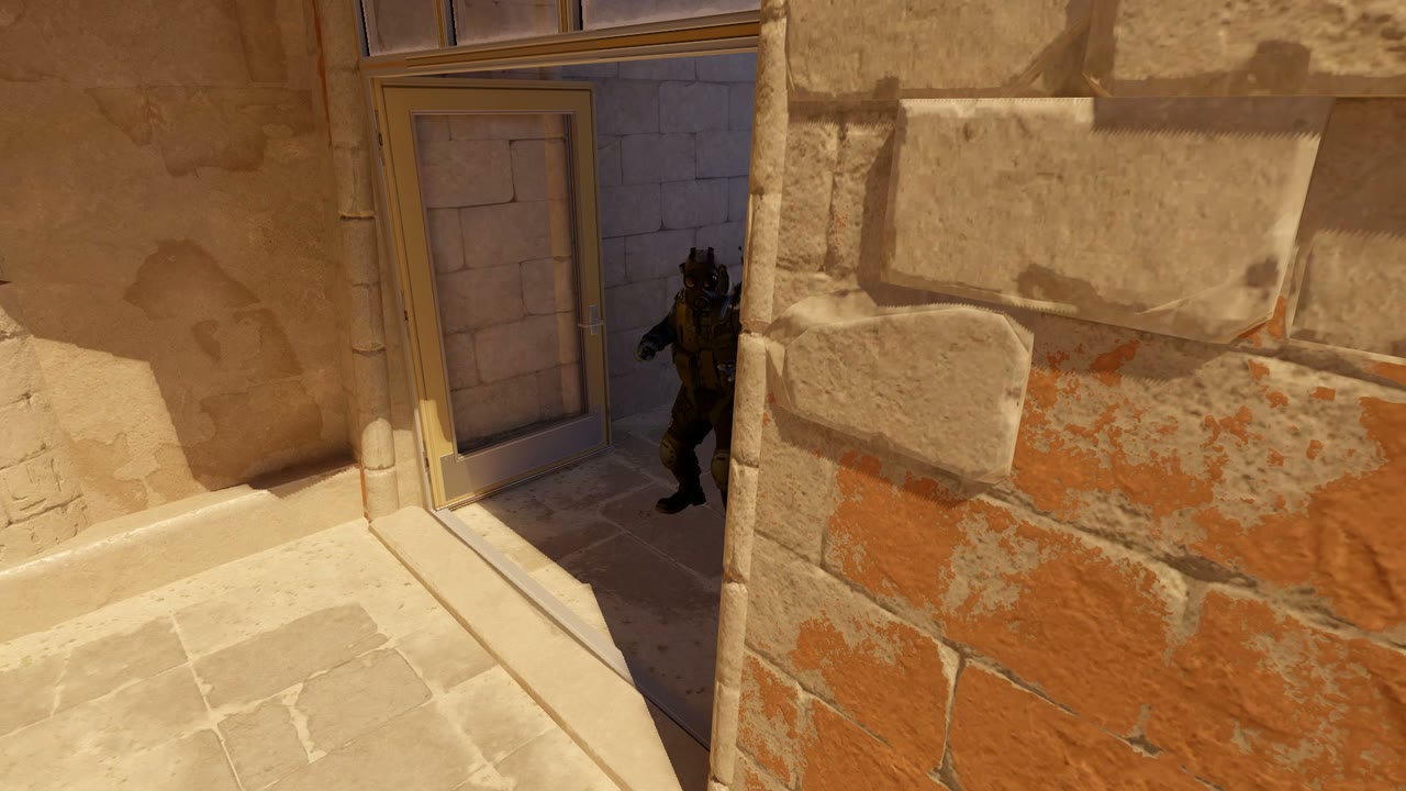 Third-person view of the setup position