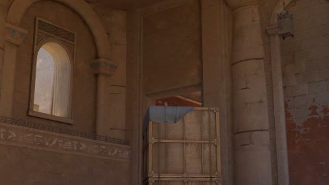 Close-up of the aim point just before the throw