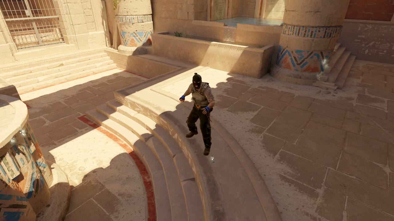 Third-person view of the setup position