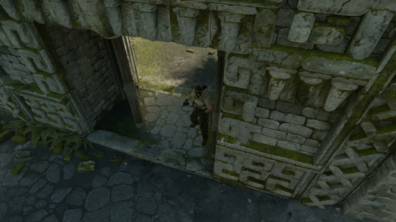 Third-person view of the setup position