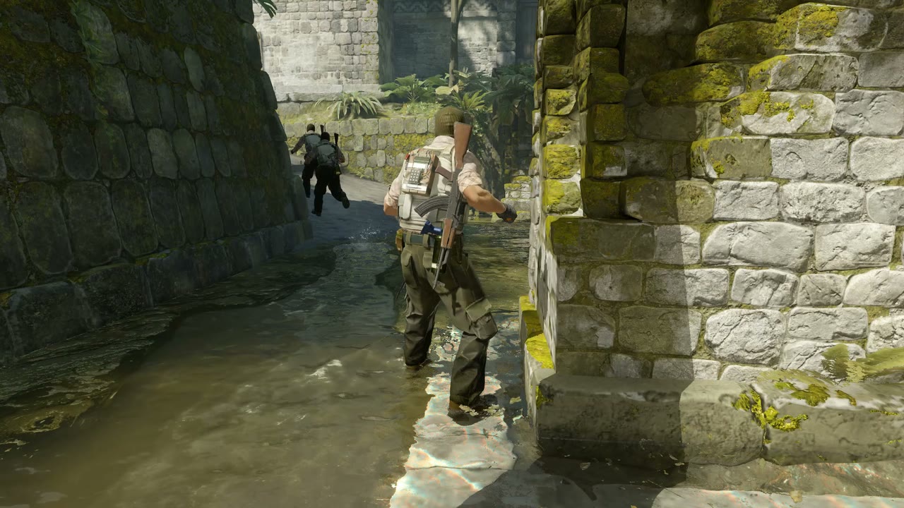 Third-person view of the setup position