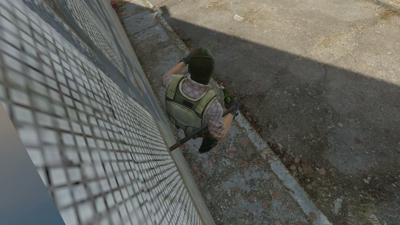 Third-person view of the setup position