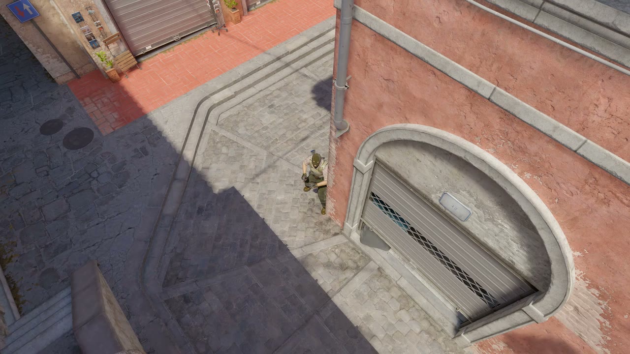 Third-person view of the setup position