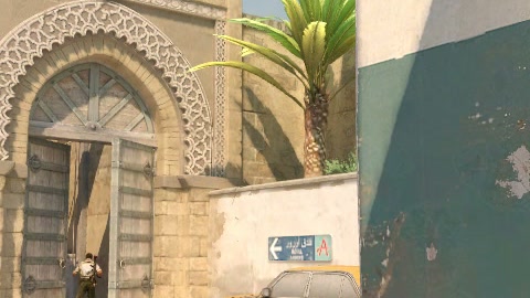 Close-up of the aim point just before the throw