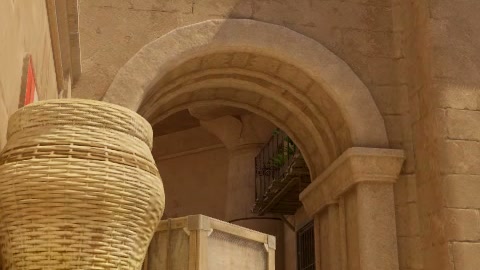 Close-up of the aim point just before the throw