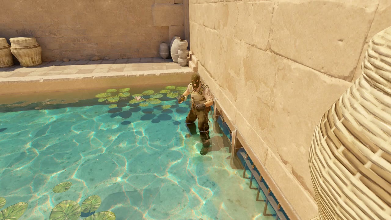 Third-person view of the setup position