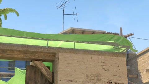 Close-up of the aim point just before the throw