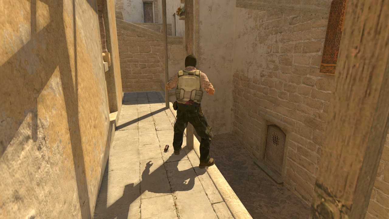 Third-person view of the setup position