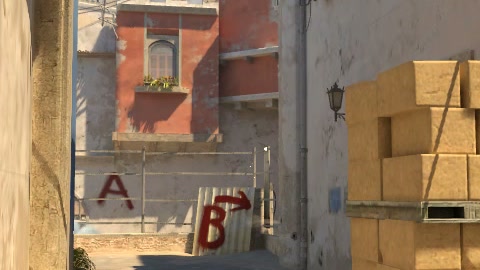 Close-up of the aim point just before the throw
