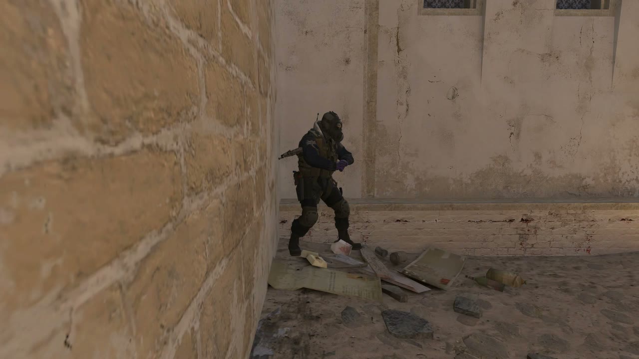 Third-person view of the setup position