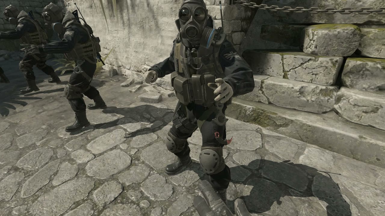 Third-person view of the setup position