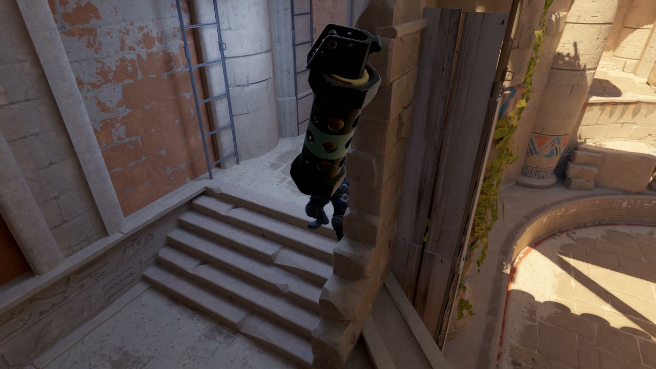 Third-person view of the setup position