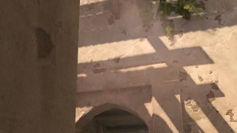 Close-up of the aim point just before the throw