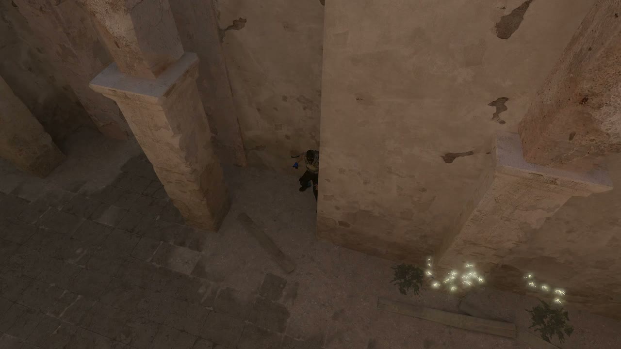 Third-person view of the setup position
